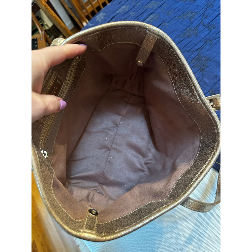 Jimmy Choo Gold/Tan Star Studded Leather Tote Bag - Picture 12 of 13